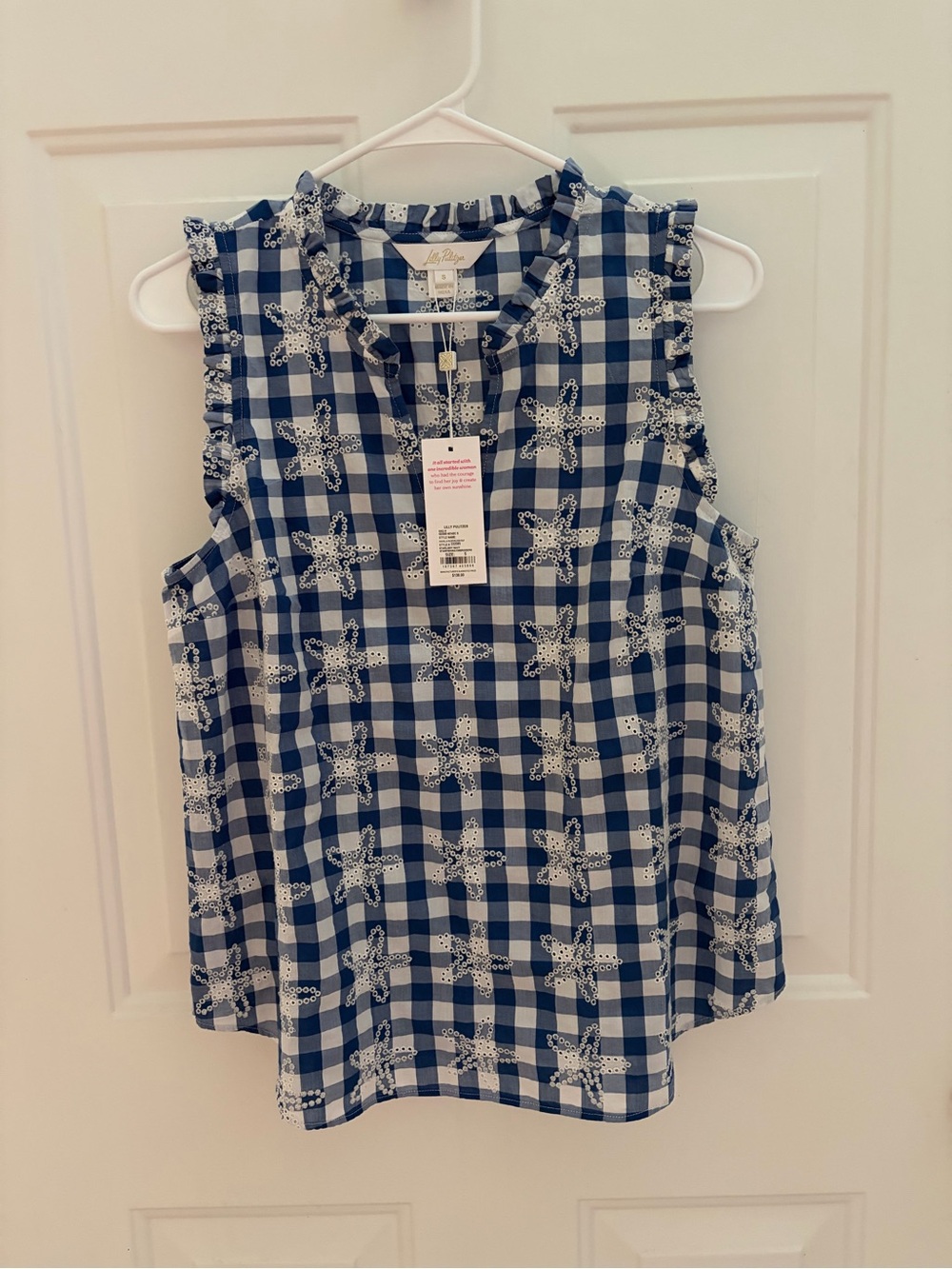 Lilly Pulitzer Kavalla Sleeveless Ruffle Top